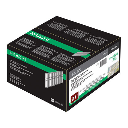 METABO HPT Collated Framing Nail, 3 in L, Bright, Full Round Head, 21 Degrees 10105HPT